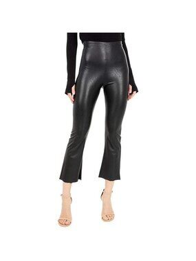 Commando Flare Legging XS Faux Leather Cropped Flat Front Black Emo Grunge NEW